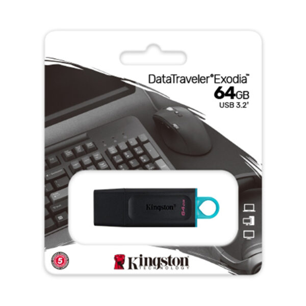 Original Kingston 64GB | USB Flash Drive | Genuine, Durable, High | Performance Storage | with 5-Year Warranty