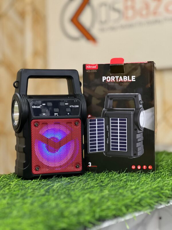 KTS-2295 PORTABLE WIRELESS SPEAKER | 3-Inch Driver | Bluetooth Connectivity | Powerful Bass Sound | Long Battery Life | USB & TF Card Support | Hands-Free Calling | Compact & Portable Design