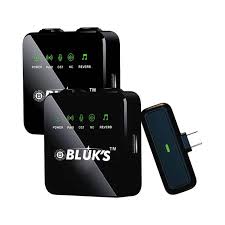 BLUKS BX8 WIRELESS MIC | Dual Wireless Lavalier Microphone | Noise Cancellation | Ultra Low Latency | Charging Case and Dual Mics | Plug & Play Compatible with iPhone & Android Devices
