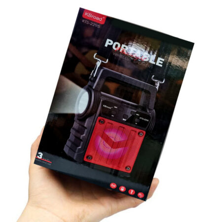 KTS-2295 PORTABLE WIRELESS SPEAKER | 3-Inch Driver | Bluetooth Connectivity | Powerful Bass Sound | Long Battery Life | USB & TF Card Support | Hands-Free Calling | Compact & Portable Design