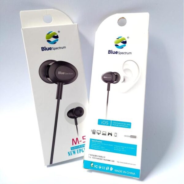 M5 HANDSFREE | BlueSpectrum | High-Quality Sound | Deep Bass | Built-in Mic | Comfortable Fit | Universal 3.5mm Jack | Compatible with All Devices