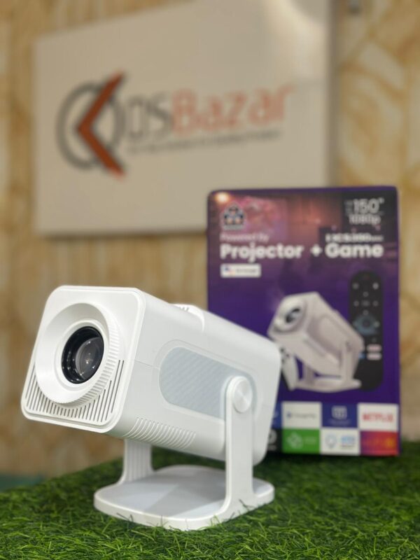 HCS350 Max Gaming Projector | 1080p FHD | 4K Support | Home & Gaming Use | 2 Gaming Joysticks | Up to 200-inch Big Screen | Hi-Fi Stereo Speakers + Bluetooth Audio