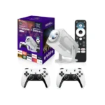 HCS350 Max Gaming Projector | 1080p FHD | 4K Support | Home & Gaming Use | 2 Gaming Joysticks | Up to 200-inch Big Screen | Hi-Fi Stereo Speakers + Bluetooth Audio